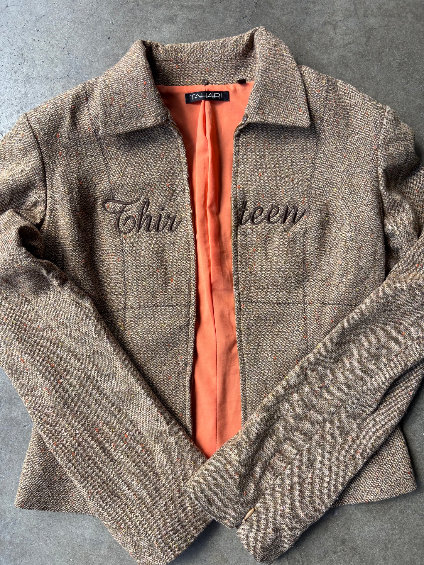 “Thirteen” Embroidered Tweed Jacket