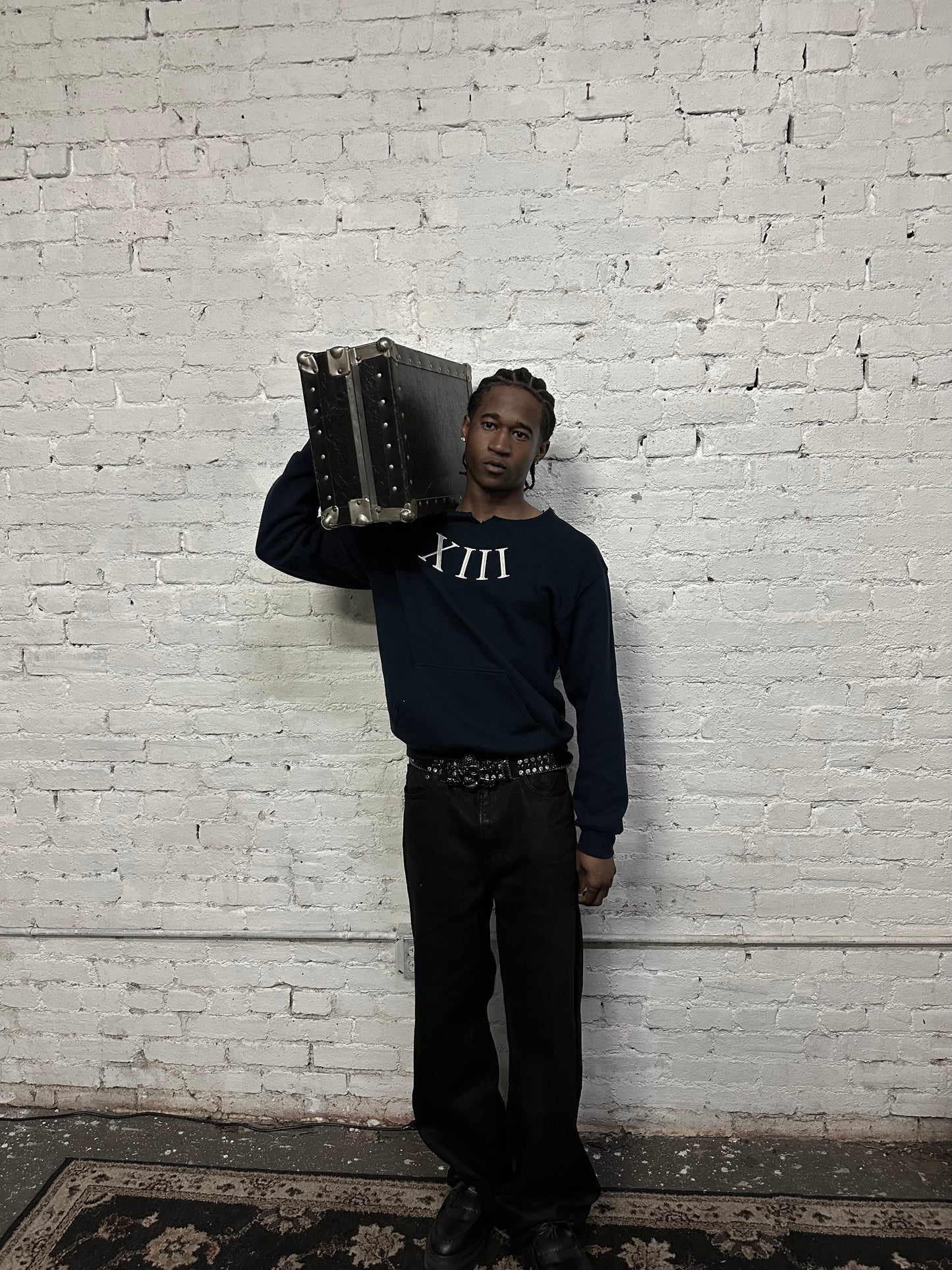 XIII Embroidered Crew Neck