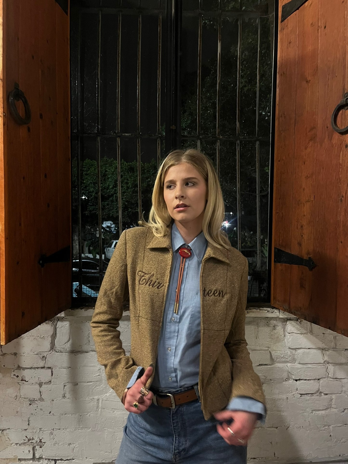 “Thirteen” Embroidered Tweed Jacket