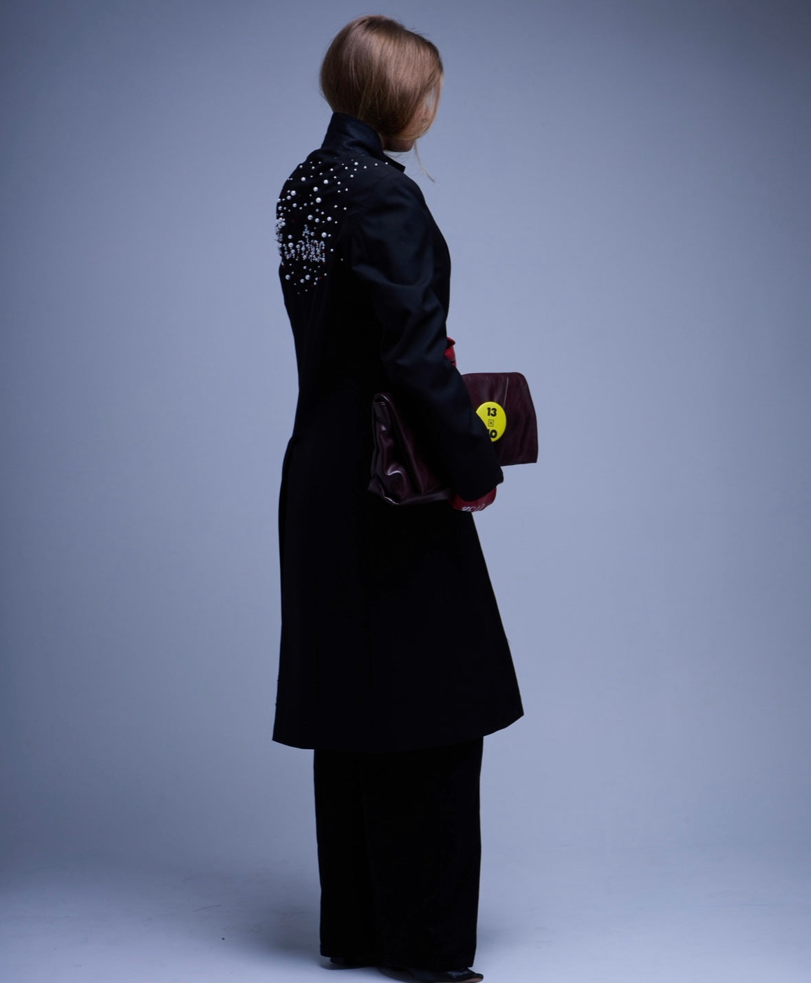 Thirteen Thirteen Hand-Stitched Pearl Trench Coat