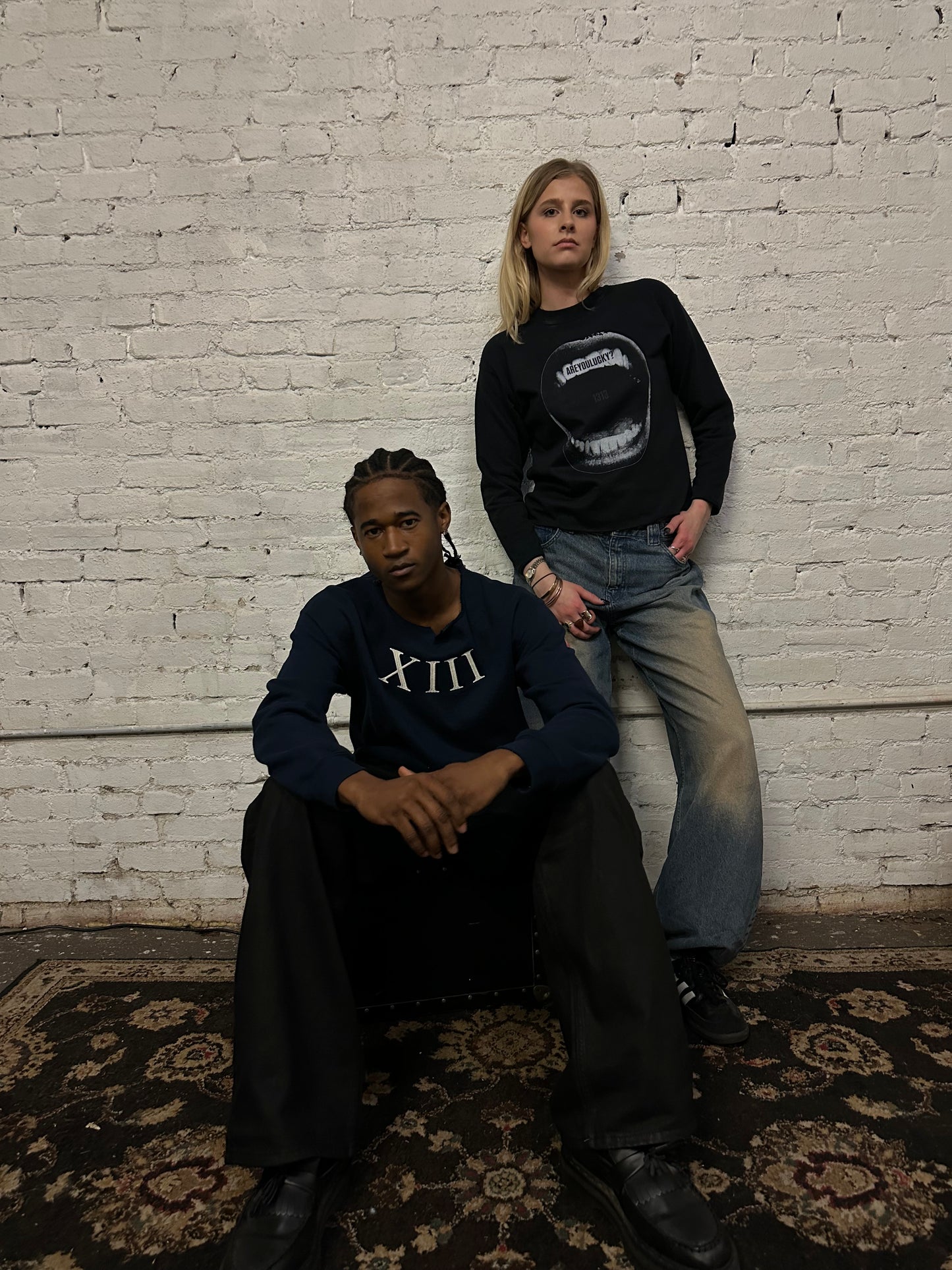 XIII Embroidered Crew Neck