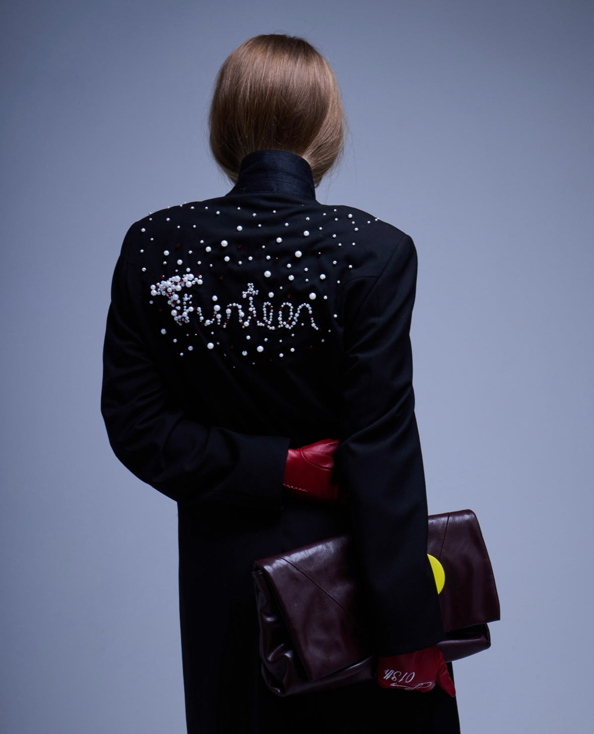 Thirteen Thirteen Hand-Stitched Pearl Trench Coat