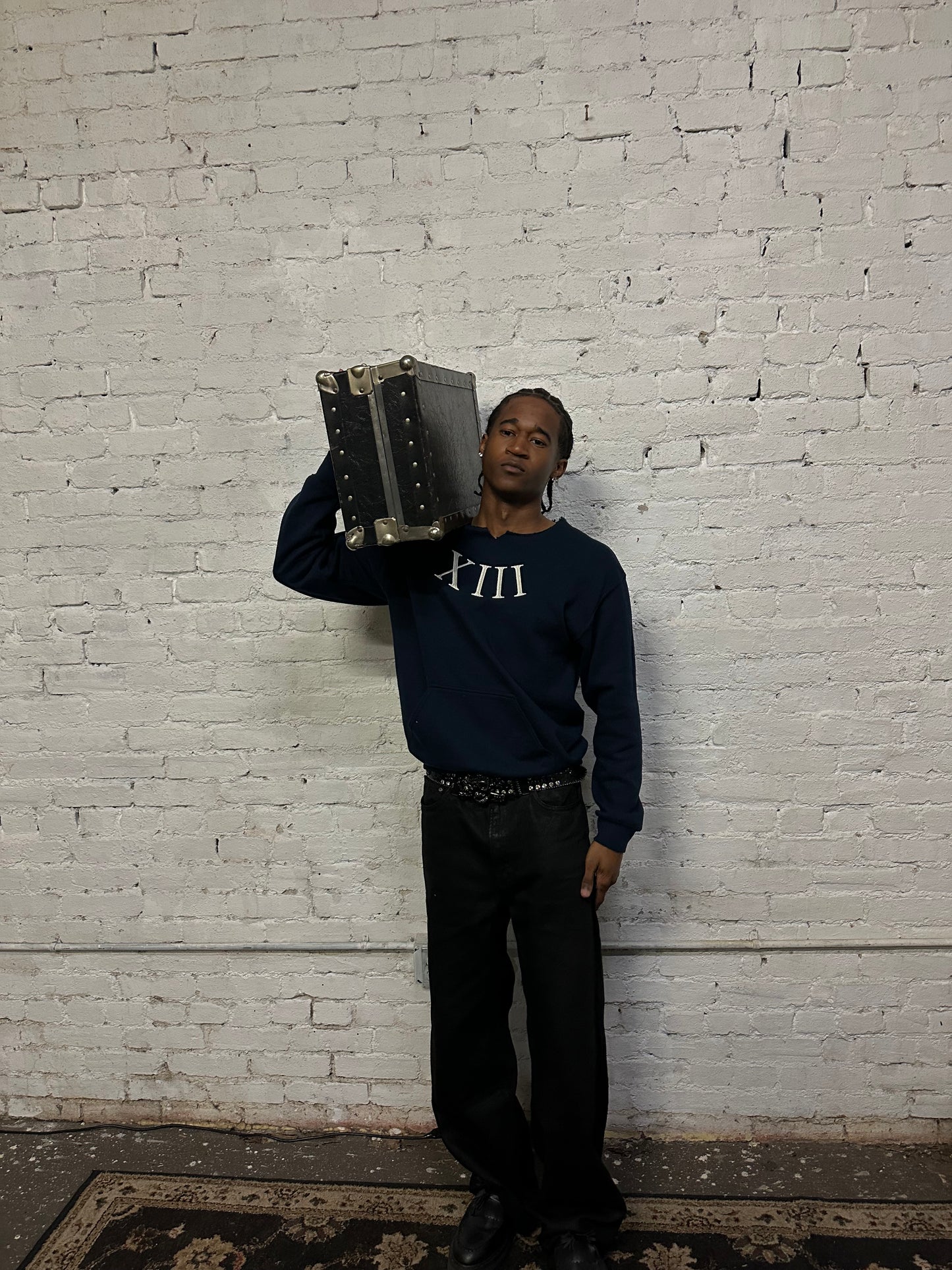 XIII Embroidered Crew Neck