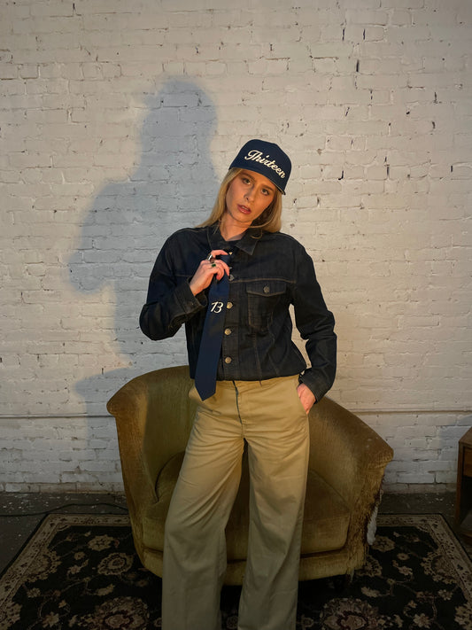 DENIM JERSEY '13' JACKET